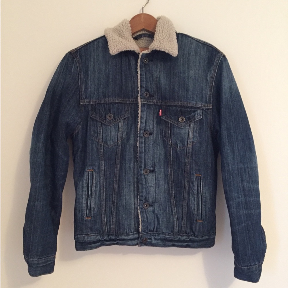 Levi’s Blue Denim Sherpa Jacket